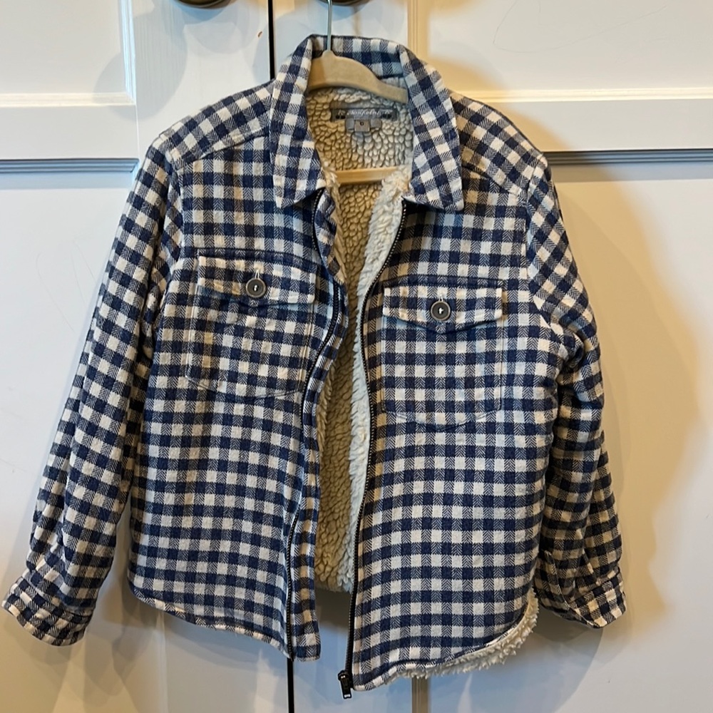 BONPOINT 6T fleece lined shirt jacket.